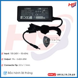 Sạc Laptop Acer 19V-3.42A (Đầu nhỏ) 65W – ZIN