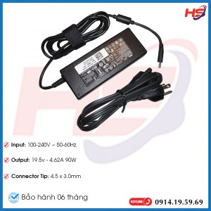 Sạc Laptop Dell 19.5V-4.62A (Kim nhỏ) 90W – ZIN