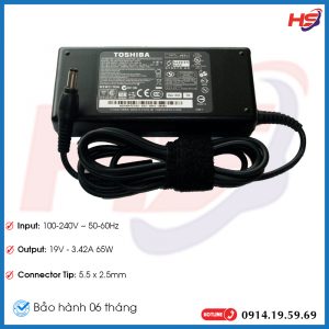 Sạc Laptop Toshiba 19V-3.42A 65W – ZIN