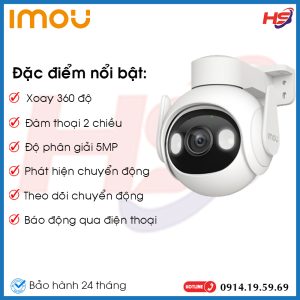 Camera IP không dây 5.0 Megapixel IMOU CRUISER 2 IPC-GS7EP-5M0WE 5.0MP (Có màu ban đêm) - Hàng chính hãng