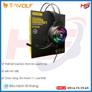 Tai Nghe (Headphone) Gaming 7.1 T-Wolf H140 RGB